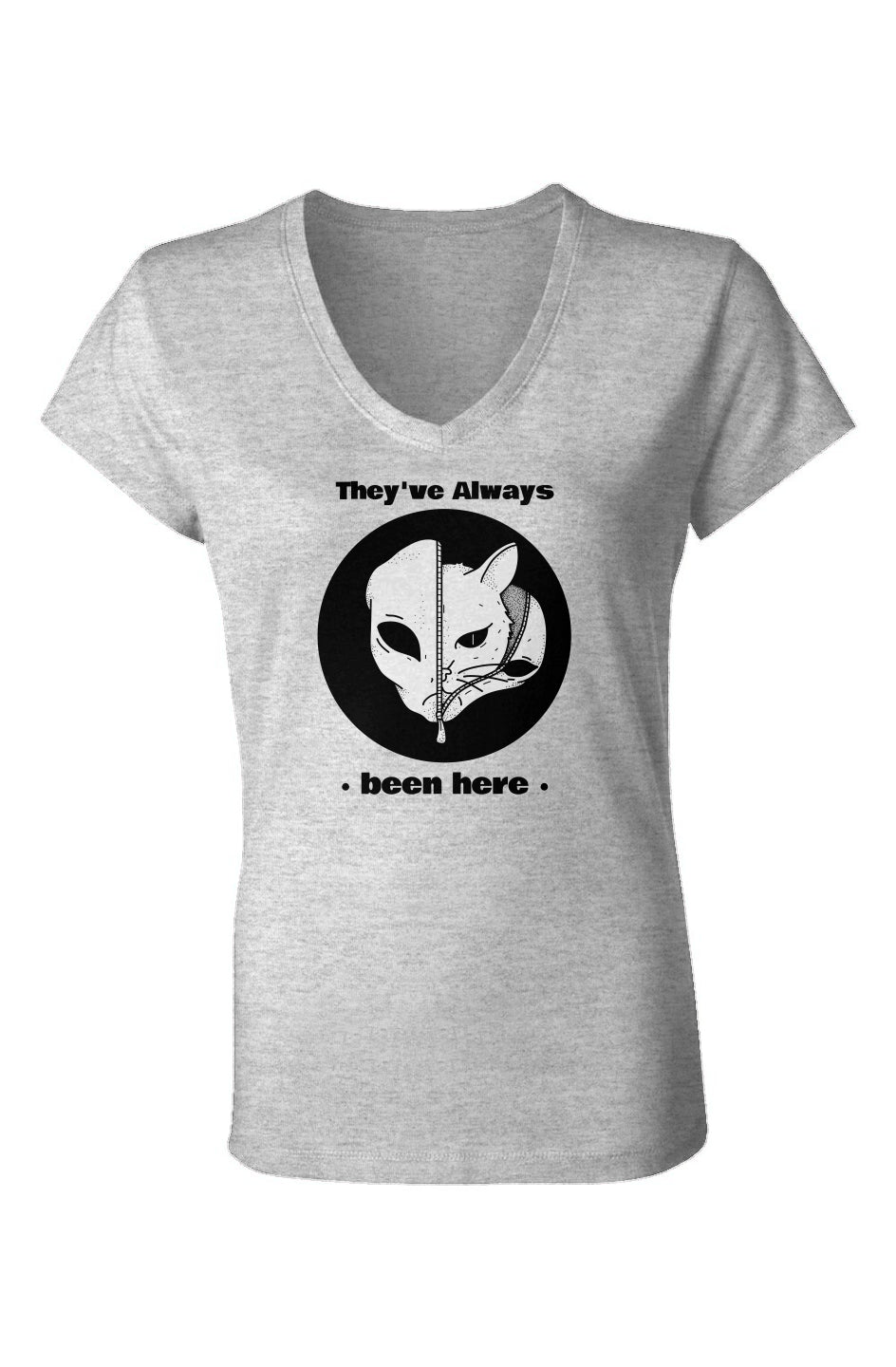 Ladies "They've Always Been Here" V-Neck