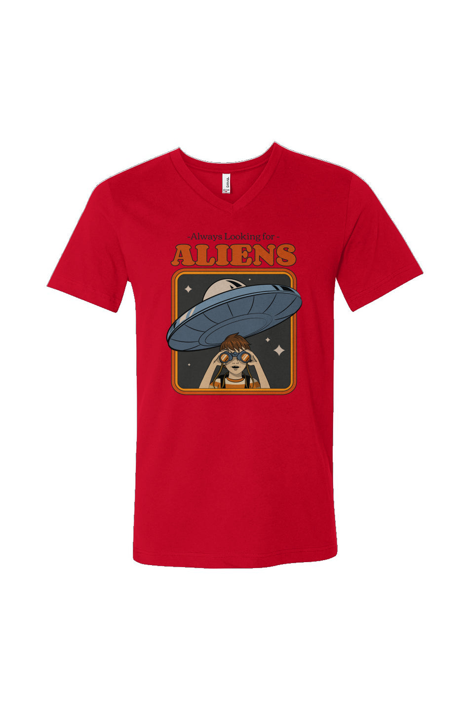 Unisex Fit - "Always Looking for Aliens" V-Neck
