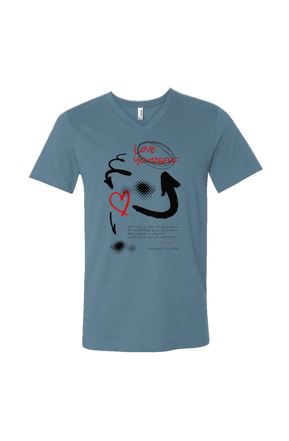 "Love Yourself Script" V-neck