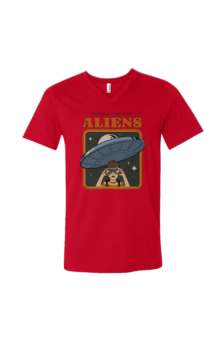 Unisex Fit - "Always Looking for Aliens" V-Neck  