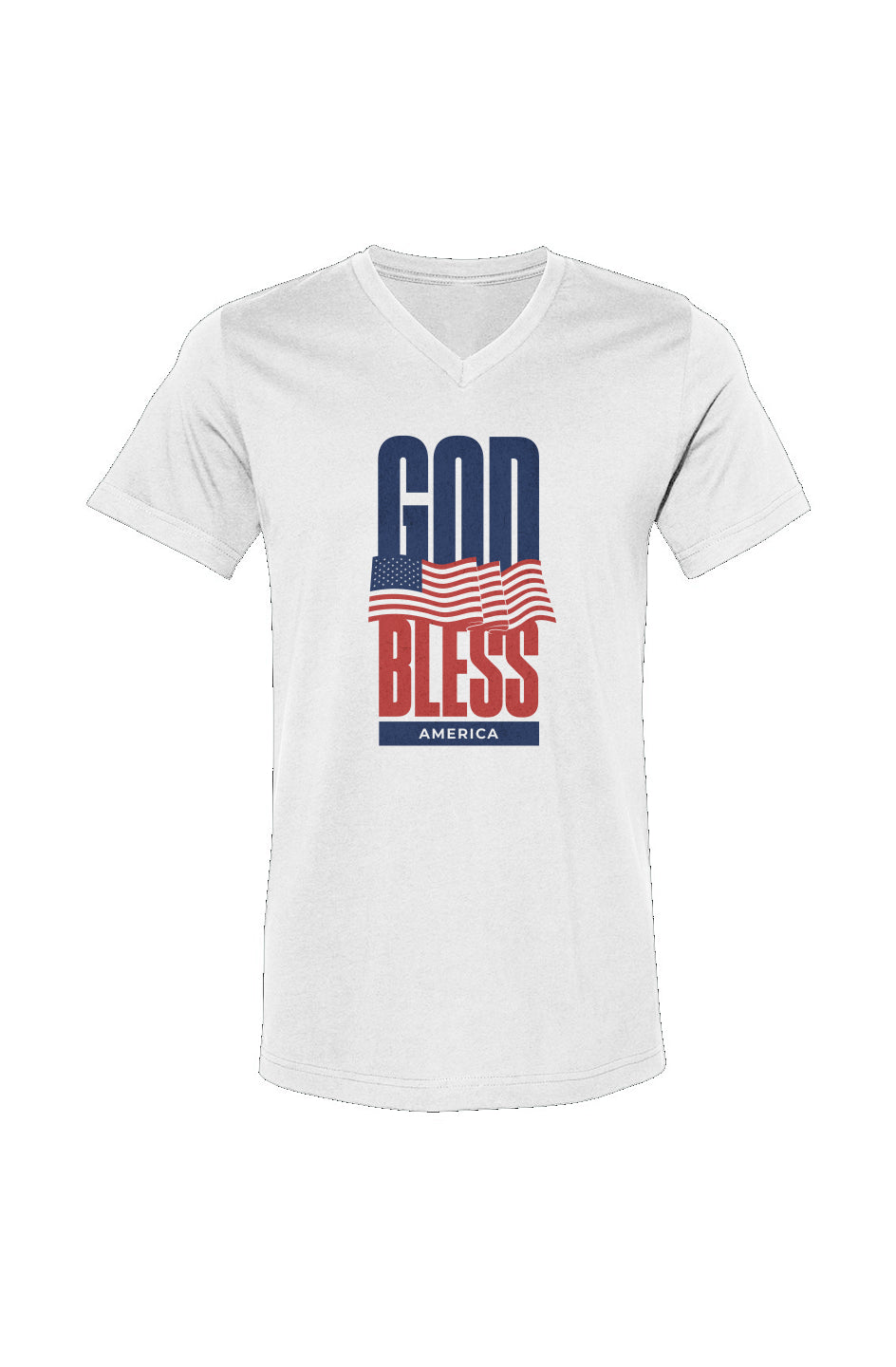 "God Bless America" Unisex V-neck