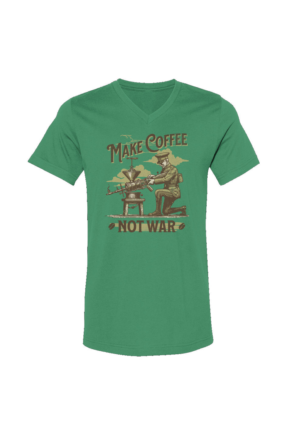 "Make Coffee Not War" V-neck 